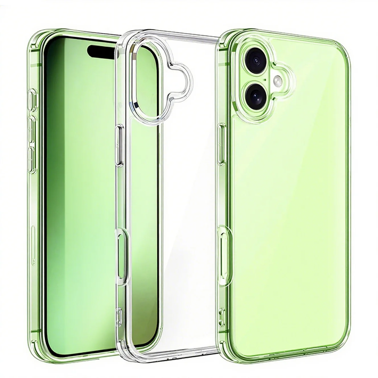 kf-S68cc5b15d3e54aaa8a291ed1a6b6b8fbc Military Grade Acrylic Hard Case for iPhone 17 Air Cover Silicone Soft Back Cover for iPhone 17 16 15 14 13 12 11 Pro Max Mini - Image 1