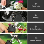 1200W 25mm Brushless Cordless Electric Pruner Pruning Shears Fruit Tree Bonsai Pruning Branches Cutter Power Tool With 2 * Battery - Image 5