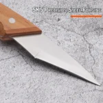Wooden handle grafting knife suitable for garden grafting/unpacking, etc. Solid wood handle garden hand tool