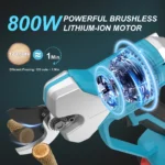 600W brushless electric pruning shears, rechargeable electric scissors, 2-cell battery handheld garden scissors - Image 5