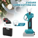 25mm Brushless Electric Pruning Shears 2 Gears Cordless Scissors Fruit Tree Bonsai Pruning Tool For Makita Battery