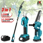 1000W Brushless Pole Chain Saw, 40mm Cutting Diameter, Telescopic Pole Extends to 2.8M, 180° Adjustable Head, for Tree Pruning,