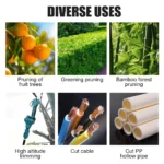 1000W Brushless Pole Chain Saw, 40mm Cutting Diameter, Telescopic Pole Extends to 2.8M, 180° Adjustable Head, for Tree Pruning, - Image 6