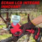 1000W 5cm Electric Pruning Shears Brushless Pruning Shears Garden Fruit Tree Branches Garden Scissors with 2 21V Batteries - Image 2