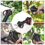 1200W 25mm Brushless Electric Pruner Pruning Shears Fruit Tree Bonsai Pruning Branches Cutter Power Tool With 2pcs Battery - Image 2