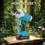 600W brushless electric pruning shears, rechargeable electric scissors, 2-cell battery handheld garden scissors - Image 3