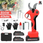 4.0Inch LCD Digital Display Cordless Electric Pruning Shears with 2Batteries Heavy-Duty Cutter for Thick Branches of Fruit Trees