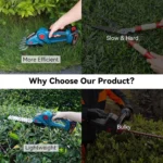 2 in 1 Electric Hedge Trimmer Handheld Cordless Rechargeable Weeding Pruning Scissors Shrub Garden Power Tool For Makita Battery - Image 4