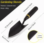 Garden Shovel Heavy Duty Hand Carbon Steel Trowel with Rubberized Handle,for Diligent Farmer Soil Planting Digging Transplanting - Image 2