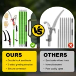 Pole Pruner100-600 cm , Telescopic Pruning Shears with Pruning Saw, Pruning Saw with Handle, Garden Tools Set, High Reach Cut