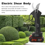 21V Cordless Electric Pruner Pruning Shear Efficient Fruit Tree Bonsai Pruning Branches Cutter Landscaping Tool - Image 2