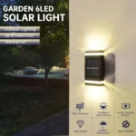 6/8/10/12 LED Solar Powered Wall Lamp Outdoor Waterproof Light UP and Down Illuminating Garden Yard Decoration Outside Sunlights - Image 3