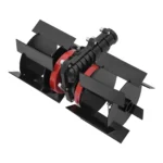 9-Teeth Weeding Wheel 26×9 Red+Black, Iron Spray Painting 10cm Blade Lawn Mower Weed Remover Tool - Image 6