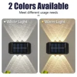 Solar LED Light, Outdoor Waterproof Wall Lamp, Dusk to Dawn Fence Lighting for Summer Garden Yard Porch Walkway Camping Home Dec - Image 2