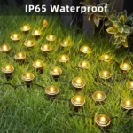 Outdoor Solar Warm white Lawn Lights IP65 Waterproof Decorative Guiding Lights For Garden Terraces Courtyards Lawns Sidewalks - Image 2