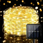 1 Pack Copper Wire Outdoor Solar Light String 8 Modes for Wedding Party Home Garden Summer Decoration LED Solar Garland Lamp