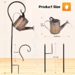 Solar Watering Can Light Hanging Kettle Lantern Light Waterproof Garden Decor Metal Retro Lamp for Outdoor Table Patio Lawn YarD - Image 6