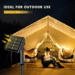 1 Pack Copper Wire Outdoor Solar Light String 8 Modes for Wedding Party Home Garden Summer Decoration LED Solar Garland Lamp - Image 2