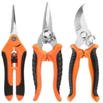 3PCS Pruning Shears For Gardening Garden Scissors With Sharp Stainless Steel Blade Bypass Pruning Shears Set For Flowers Fruit