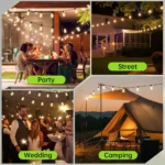 Garden Solar String Lights Led Remote Control Outdoor Lamps Waterproof Outdoor Solar Led Light For Party Camping Tent Decoration - Image 6