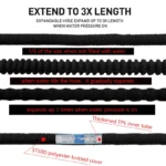 Flexible Expandable Garden Hose High Pressure Nozzle Spraye Washer Gun Car Wash Hose Expandable Garden Water Hose 25FT-100FT - Image 3