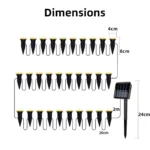 Outdoor Solar Warm white Lawn Lights IP65 Waterproof Decorative Guiding Lights For Garden Terraces Courtyards Lawns Sidewalks - Image 3