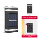 6/8/10/12 LED Solar Powered Wall Lamp Outdoor Waterproof Light UP and Down Illuminating Garden Yard Decoration Outside Sunlights - Image 5