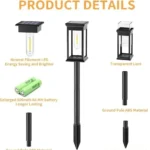 Waterproof LED Solar Lights for Garden Yard Driveway - Automatic Pathway Lighting Outdoor Landscape Lighting Auto On/Off at Dusk - Image 2