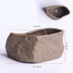 Ceramic Flower Pot with Drainage Hole Wear-Resistant Stone-Shaped Plant - Image 6