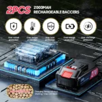 21v Electric garden shears scissors with telescopic rod battery branch scissors brushless motor Adjustable cut diameter - Image 6