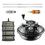 SucceBuy Leaf Bowl Trimmer 16" Trimmer Bowl Manual Bud Trimmer with Stainless-Steel Blades for Twisted Spin Cut Clear Dome