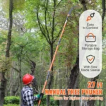 SIHAO Manual Pole Saw Sharp Steel Blade for Branches Trimming with Lightweight Aluminum Alloy Handle Extendable Tree Pruner - Image 2