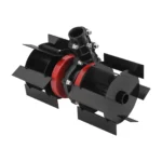 9-Teeth Weeding Wheel 26×9 Red+Black, Iron Spray Painting 10cm Blade Lawn Mower Weed Remover Tool - Image 5