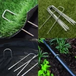 50/10x U-type Garden Stakes Heavy-duty Fence Tubing Staples Sod Pins Galvanized Landscape Spike Holding Lawn Barrier Ground Nail - Image 6