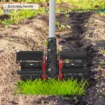 9-Teeth Weeding Wheel 26×9 Red+Black, Iron Spray Painting 10cm Blade Lawn Mower Weed Remover Tool - Image 2