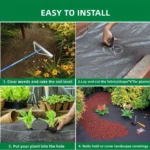 Garden Landscape Fabric Weed Barrier Heavy-Duty Road Gardening Mat Polypropylene - Image 6