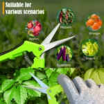 2PCS Gardening Scissors Set Ergonomic non-slip handles Safety lock pruning shears Beginner gardening set Can cut roses and more - Image 4