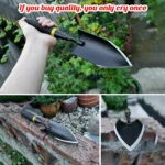Garden Shovel Heavy Duty Hand Carbon Steel Trowel with Rubberized Handle,for Diligent Farmer Soil Planting Digging Transplanting - Image 4