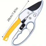 8" Durable Professional Ratchet Garden Pruning Shears - 3-Stage Anvil Design for 5X More Cutting Power, Ideal for Weak Hands - Image 2