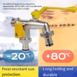 New Garden Hose Tap Faucet Adapter 1/2'' 3/4'' IBC Water Tank Connector With 2 Outlets Irrigation Joint Replacement Fitting - Image 4