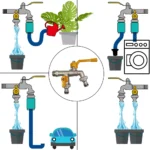 Garden Hose Faucet Adapter 1/2'' IBC Water Tank Connector 2-Way 1-Way Irrigation Brass Tap Joint Replacement Fitting Ball Valve - Image 4