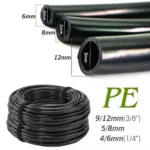 10-50m OD-6/8/12mm Garden Black PE Hose Pressure-Proof Watering Pipe 1/4" 3/8" Lawn Orchard Agriculture Irrigation Tube System - Image 3
