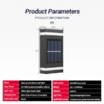 6/8/10/12 LED Solar Powered Wall Lamp Outdoor Waterproof Light UP and Down Illuminating Garden Yard Decoration Outside Sunlights - Image 6