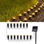 Outdoor Solar Warm white Lawn Lights IP65 Waterproof Decorative Guiding Lights For Garden Terraces Courtyards Lawns Sidewalks