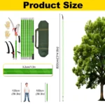Adjustable Long Reach Tree Pole Saw, Manual Pole Pruner with Carry Bag for High Branch Cutting & Forestry - Image 2