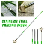 Stainless Steel Detachable Weeding Brush for Weeding Stone Board Gap Cleaning Garden Tools for Deck Patio Walkwa