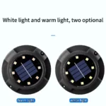 Outdoor waterproof solar-powered underground lawn lights for garden villas