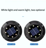 Outdoor waterproof solar-powered underground lawn lights for garden villas