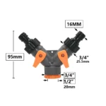 3/4 Inch 2/4-Way Garden Hose Splitter Garden Tap Y-Type Watering Connector Distributor for Outdoor Faucet - Image 4