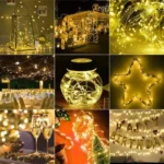 1 Pack Copper Wire Outdoor Solar Light String 8 Modes for Wedding Party Home Garden Summer Decoration LED Solar Garland Lamp - Image 6